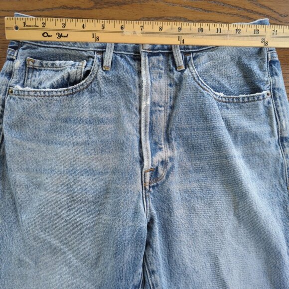 Frame Le Original Distressed High Rise Straight Leg Button fly‎ Jeans Size 27 - Picture 13 of 16